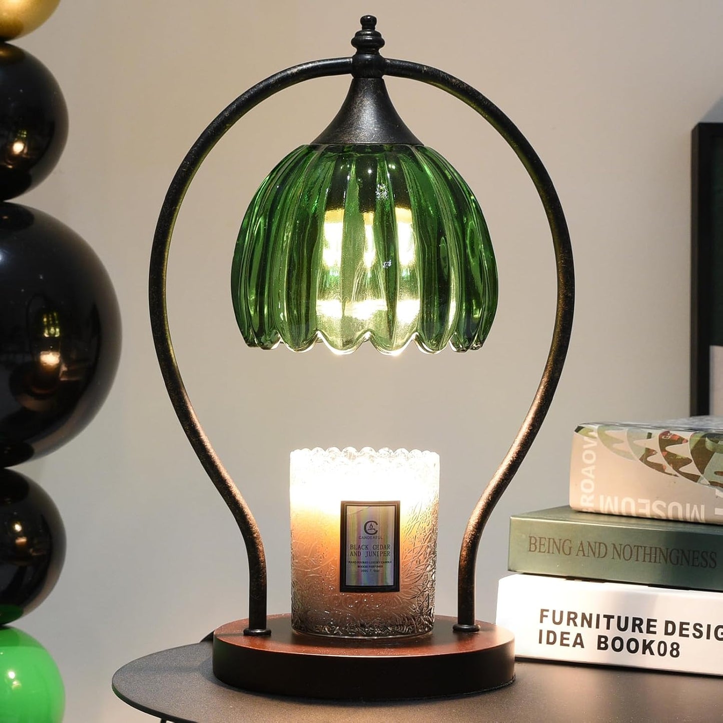 GOODBUY Candle Warmer Lamp with Timer Dimmable: Electric Candle Warmer Birthday Gifts for Women Mom - Candle Lamp Warmer House Warming Gifts New Home Decor - Wax Warmer for Jar Candles with 2 Bulbs