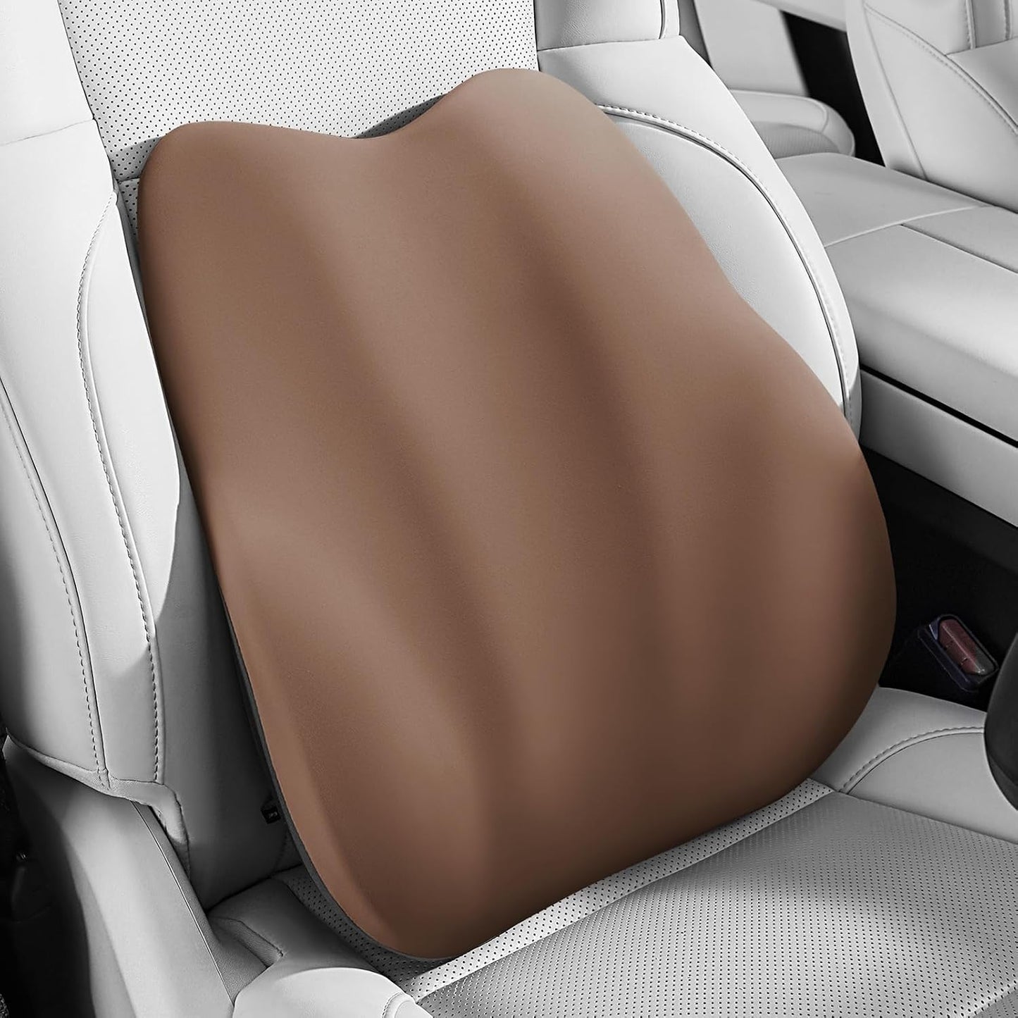 BEBAS Ergonomic Lumbar Support Pillow for Car, Memory Foam Car Back Cushion | Comfort Lumbar Pillow for Back Pain Relief, Breathable Washable Cover, Fits for Driving, Office, Wheelchair, Black