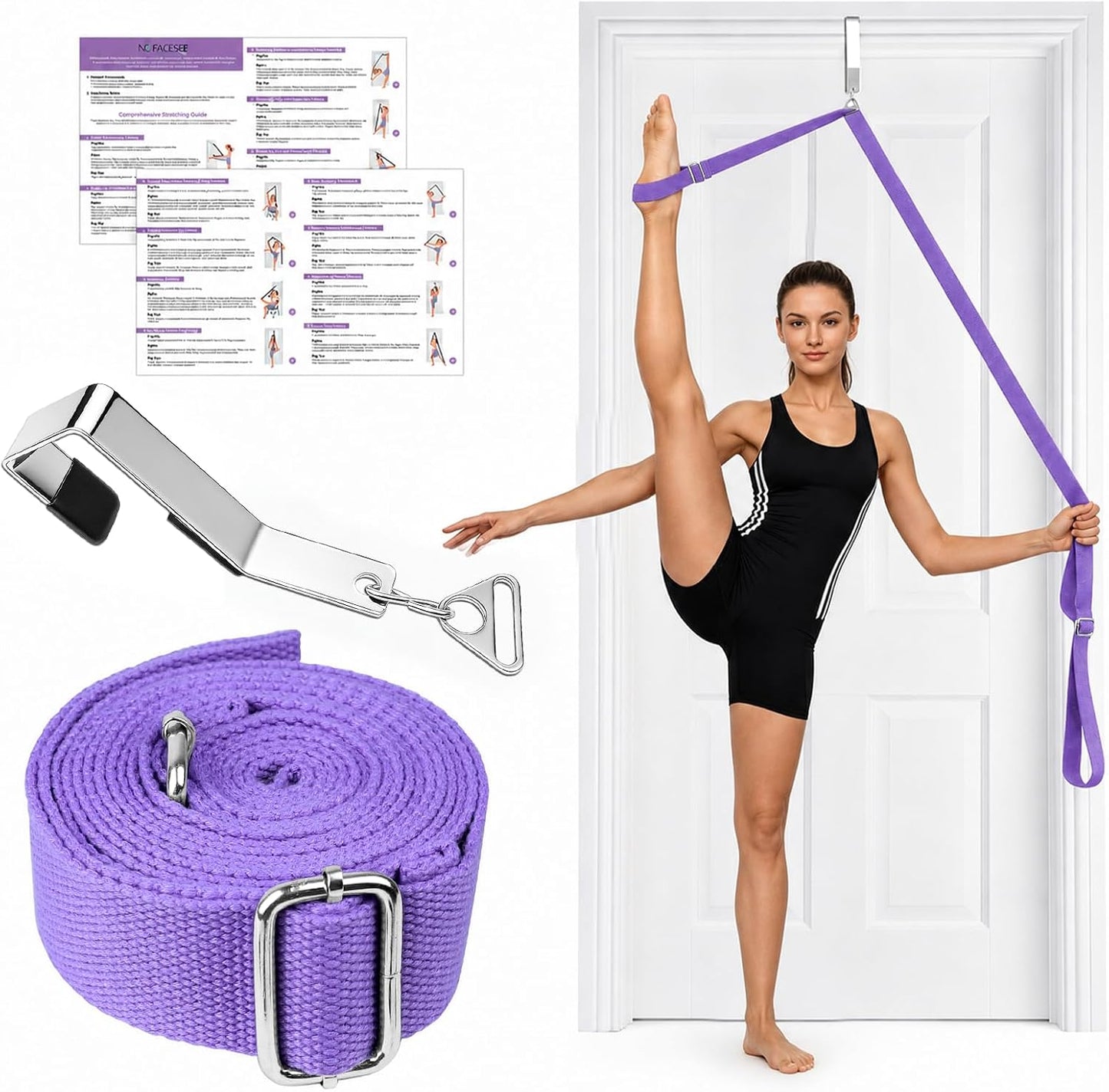 Stretching Strap with Door Anchor Improve Leg Flexibility for Splits