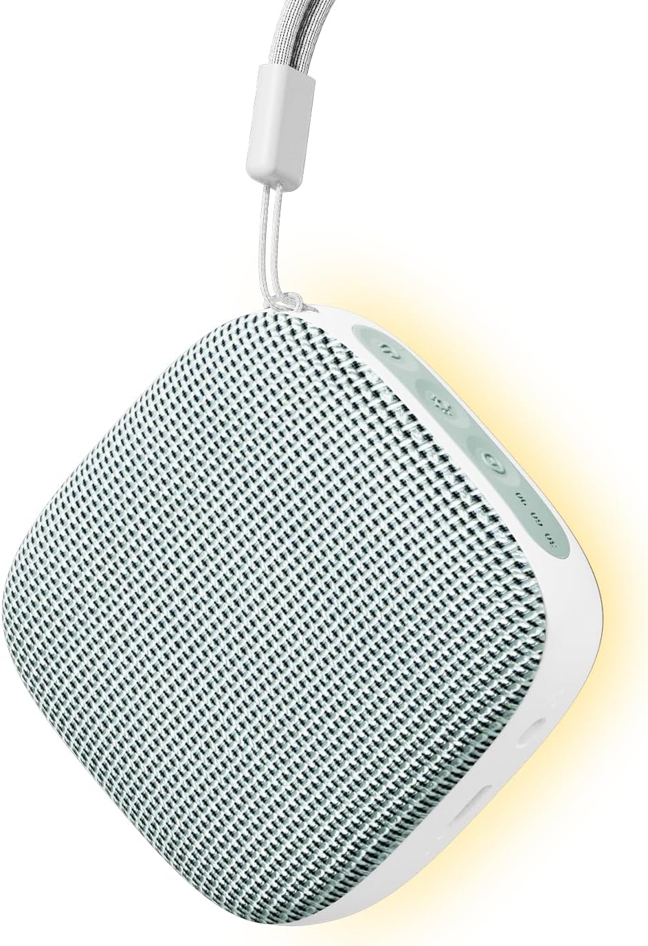 Portable Sound Machine for Travel, White Noise Sound Machine for Sleeping, 52-Hour Lasting Mini Noise Machine with 21 Quality Non-looping Sounds, Headphone Jack, Memory, Timer for Adults,Hotel (White)