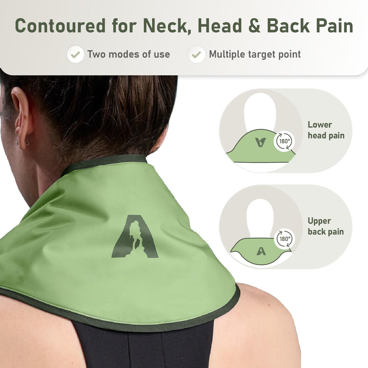 Flexible Neck Ice Pack Wrap, Soft Gel Ice Pack for Pain Relief, Hands-Free, Cervical Recovery (8" x 23") - Purple