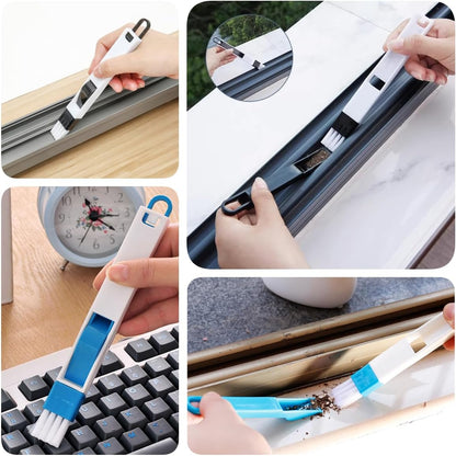 15Pcs Crevice Cleaning Brush Set, Hard Bristle Scrub Brushes Tools for Deep Cleaning Gap,Window Groove Cleaning Brush for Sliding Door Sill Tile Lines Shutter Corner Sink Teapot Bottle (1 Set)