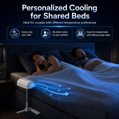 Bed Cooling System, Bed Fan Under Sheets with 5 Adjustable Speeds, Cooling Fan for Hot Sleepers & Night Sweats, Rechargeable Bed Fan with Remote, Fits All Mattress Heights
