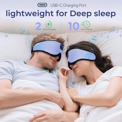 Eye Mask Bluetooth Headphones, 3D Contoured Zero Pressure Sleeping Masks