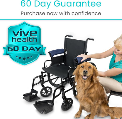 Vive Wheelchair Armrest Pads (2 PCS) - 2-in-1 Reversible Colors - Soft Cushion Arm Rest Accessories for Office Desk Transport Electric Wheel Chairs - Pressure Relief, Non-Slip - Easy-Clean Design