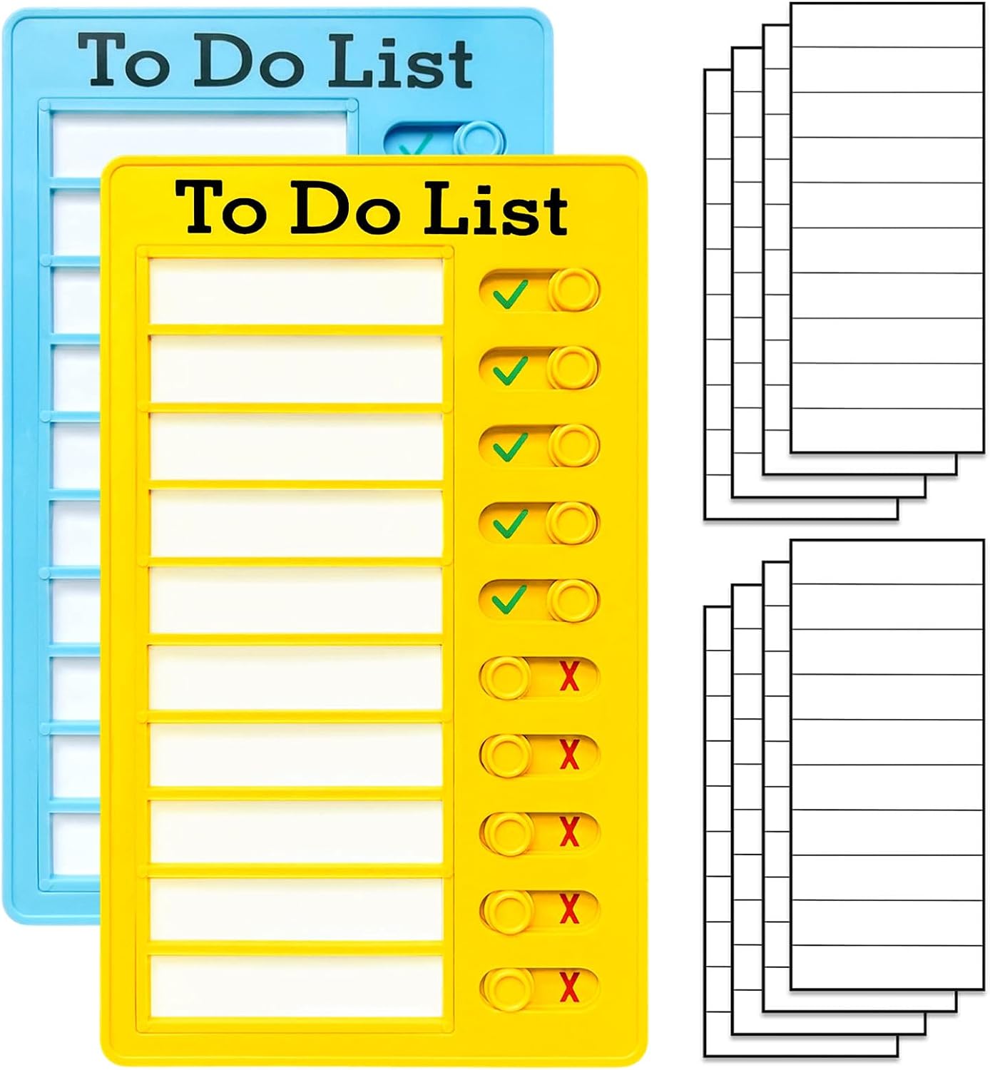 Chore Chart for Kids: Dry Erase Visual Schedule, Magnetic Bedtime/Morning Routine Chart - Toddler Chore Board, Checklist, To Do List for Kids (2 morning checklists, 2 bedtime checklists)
