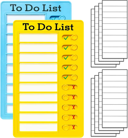 Chore Chart for Kids: Dry Erase Visual Schedule, Magnetic Bedtime/Morning Routine Chart - Toddler Chore Board, Checklist, To Do List for Kids (2 morning checklists, 2 bedtime checklists)