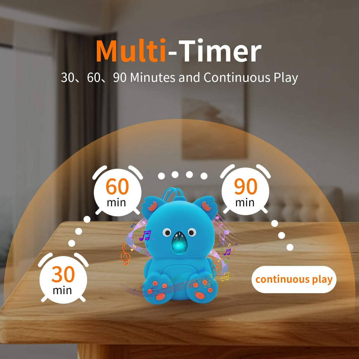 Portable White Noise Machine with Bluetooth Speaker Baby Sound Machine