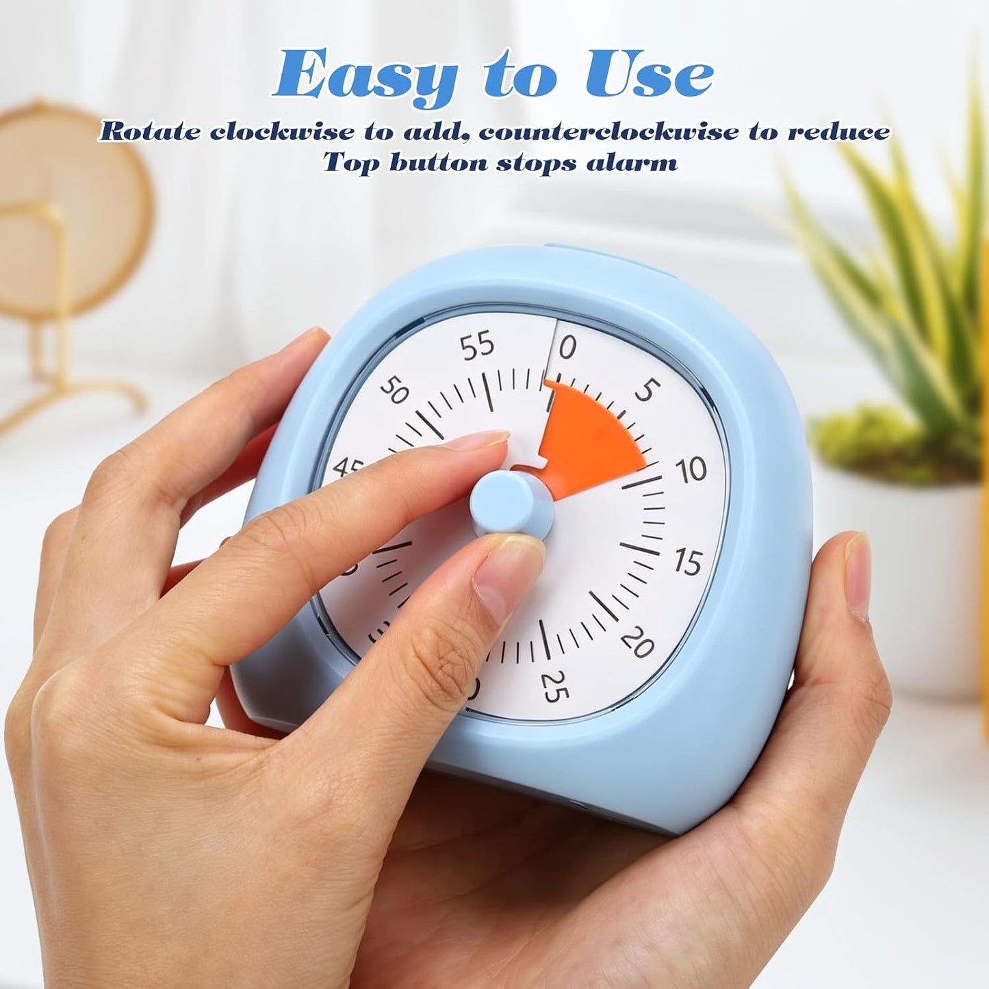 60-Minute Visual Timer for Kids, Rechargeable No-Ticking Countdown Timer for Kids and Adults, Focus Tool for ADHD & Autism, Visual Timer for Classroom,Kitchen, Office and Routines