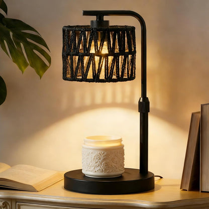 Candle Warmer Lamp with Timer Dimmer, Height Adjustable Modern Farmhouse Candle Warmer, Electric Candle Lamp Warmer with 2 Bulbs, Birthday Gifts for Women Mom, Gift for Home Decor