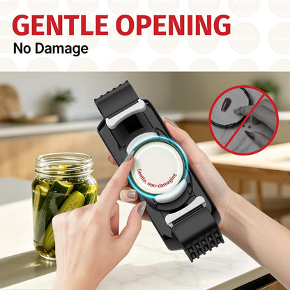 INSTACAN Effortless Electric Jar Opener Easy Opens Twist-Lid, One Handed Automatic Jar Opener for Weak Hands & Seniors with Arthritis, Battery Operated Essential Kitchen Gadgets Gift for Home