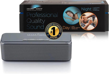 Sound Oasis Bluetooth White Noise Machine – Portable Sound Machine with 20 Non-Looping Nature, Pink & Brown Noise Sounds, Tinnitus Masker for Sleep, Baby, Office & Travel, Rechargeable