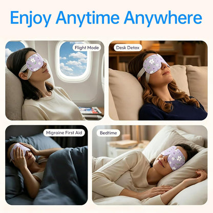 16 Pack Self Heating Steam Eye Mask - Disposable Warming Eye Mask for Dry Eyes, Travel & Sleep Essential, Soothing Relief for Eye Fatigue, Ideal Spa Gift (Lavender)
