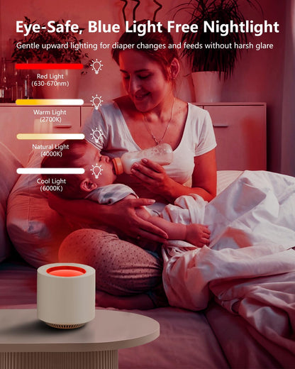 Red Light Therapy White Noise Sleep Sound Machine for Baby