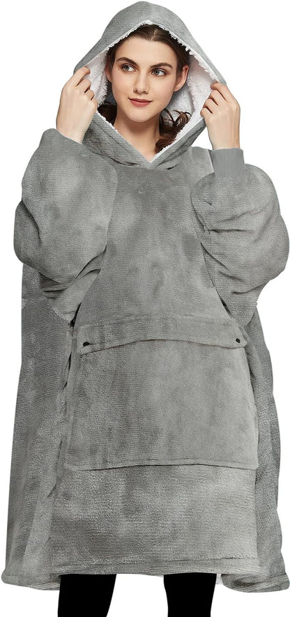 Wearable Blanket Hoodie for Adults With Pocket Strawberry Hoodie | Sherpa, Fuzzy Blanket Hoodie, Oversized Sweatshirt Blanket, Kangaroo Pouch, Cute Birthday Gifts for Sister, Cute Stuff