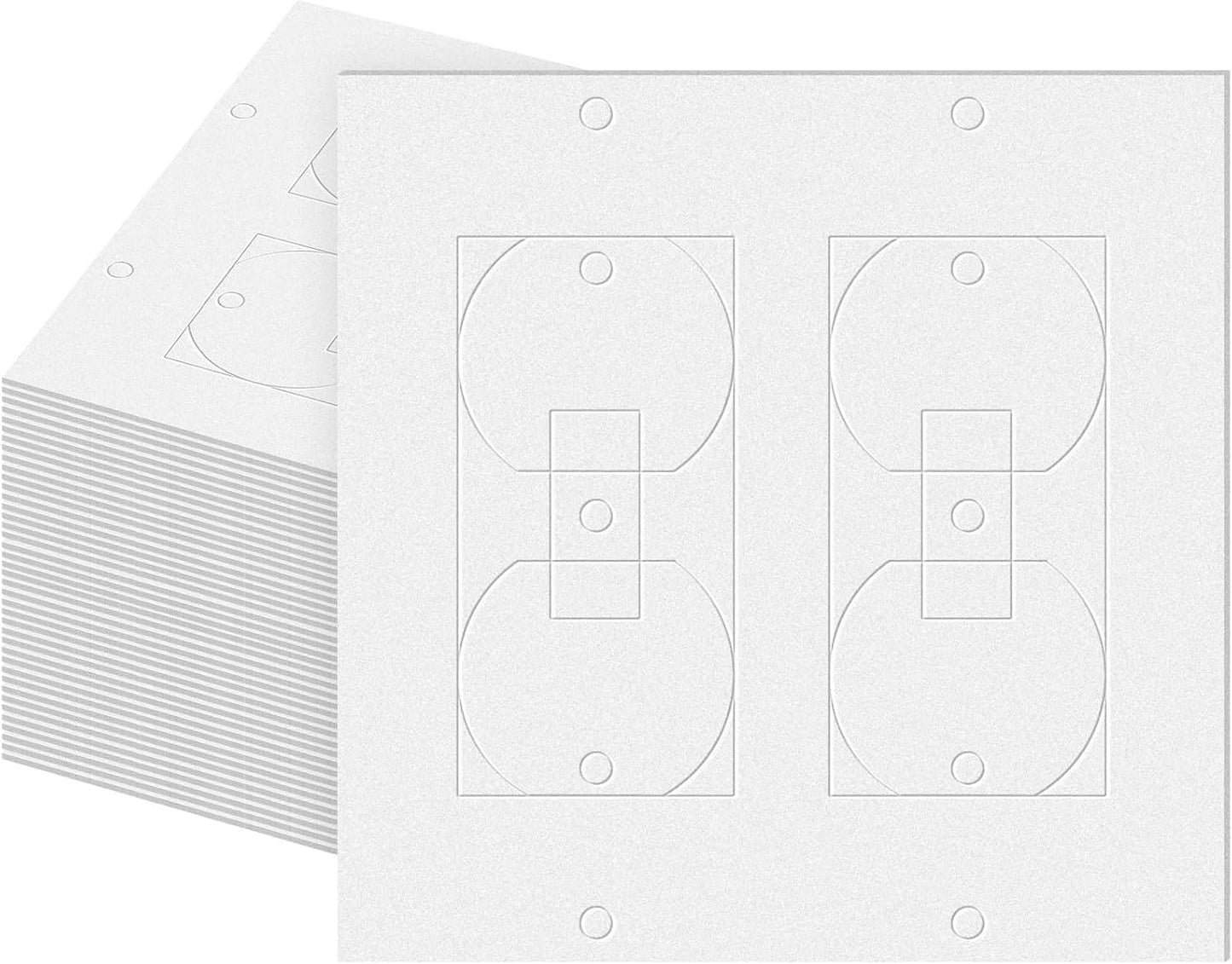 Tondiamo 20 Pcs Outlet Insulation and Draft Sealers Foam Insulation Pads Electrical Outlet Light Switch Covers Wall Gasket, 4.25 x 4.3 Inch