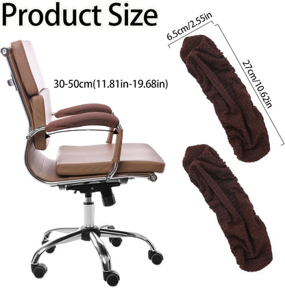 Vin Beauty Office Chair Armrest Covers, 2Pcs Office Removable Arm Rest Covering, Elastic Chair Armrest Covers, Office Seat Hand Rest Protector, Arm Covers Protectors for Office Chair(Black)