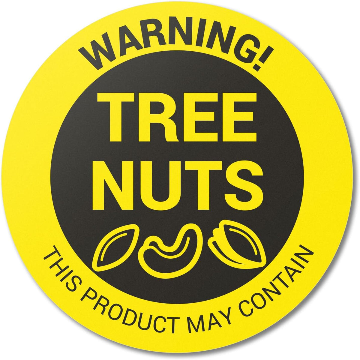 Sesame Seeds Allergy Warning Stickers, 1.5 Inch Round, 300 Labels
