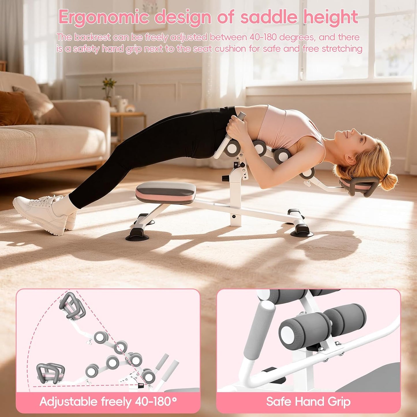 Mini Inversion Table Stretcher for Back Pain, Stretch Back and Neck, 330 lbs Weight Capacity, Spine Alignment Stretcher Home and Gym Inversion Equipment
