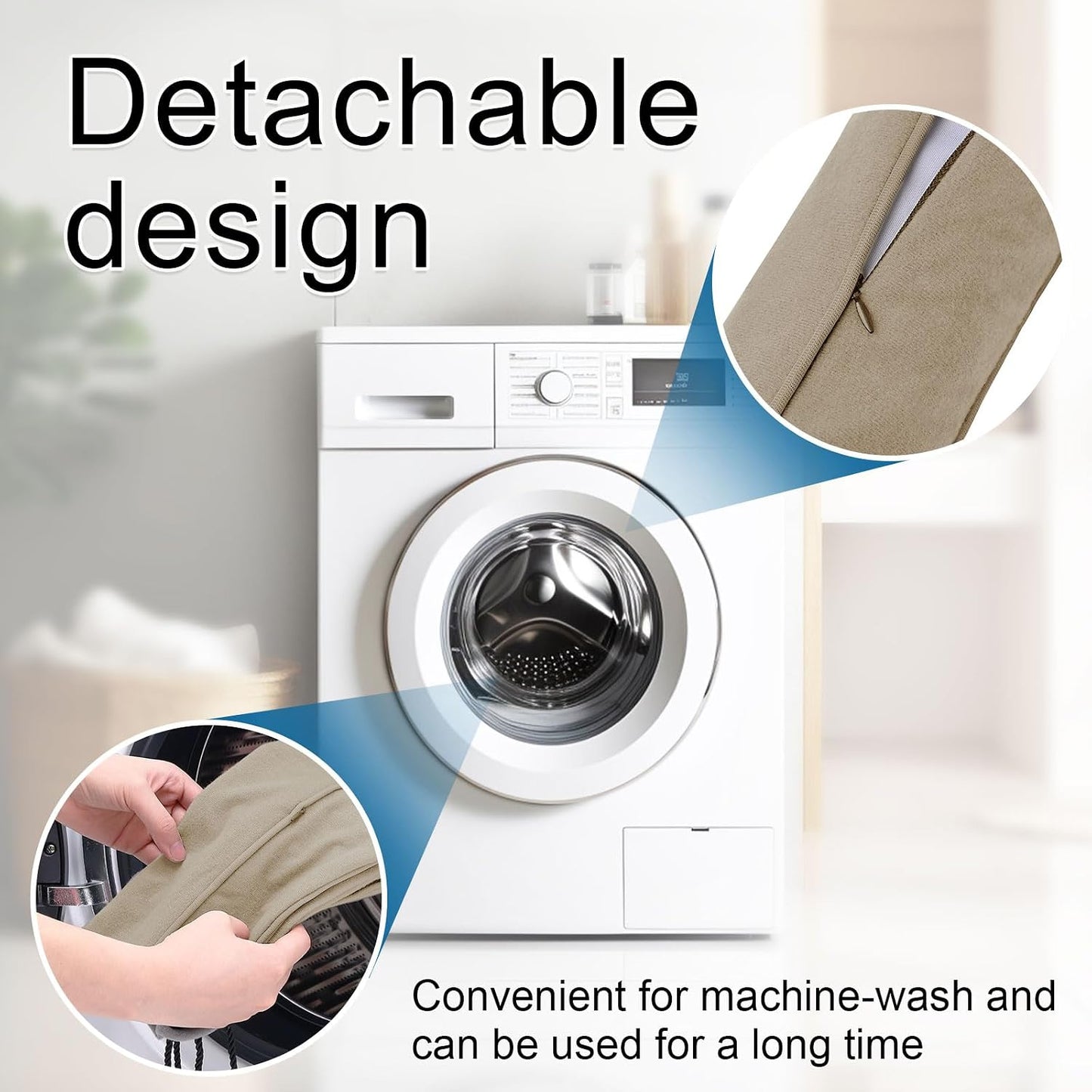 36 Inch Door Draft Stopper, Blocks Hot Cold Air with Washable Cover | Blocks Hot & Cold Air, Removable Washable Cover, Fits Door Gaps Up to 3 Inch, Noise & Wind Seal, Draft Blocker (1 Pack)