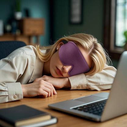 2 Pack Sleep Mask for Side Sleeper, Complete Light Blocking 3D Sleeping Eye Mask, Soft Breathable Eye Cover for Women Men, Travel, Nap, Relaxing Zero Pressure Night Blindfold (Pink+Purple)