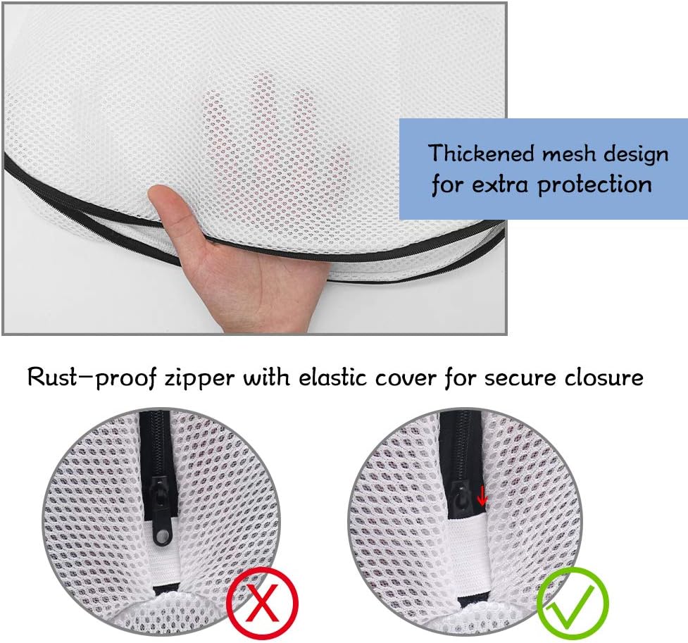 Tenn Well 3Pcs Mesh Laundry Bags For Shoes Sneakers Fits Size 12 | Mesh bags for trainers, tennis shoes, slippers, washing machine safe