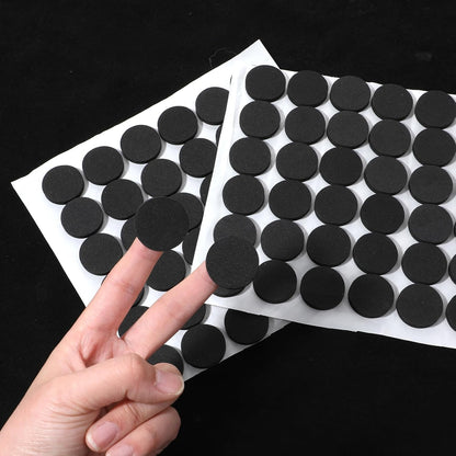 120 Pcs Thin Felt Pads, Self Adhesive Cabinet Cushion Dots 1 Inches Mini Foam Felt Pads Self Stick Pad for Cabinet Doors Furniture Desks Floor Drawers Black