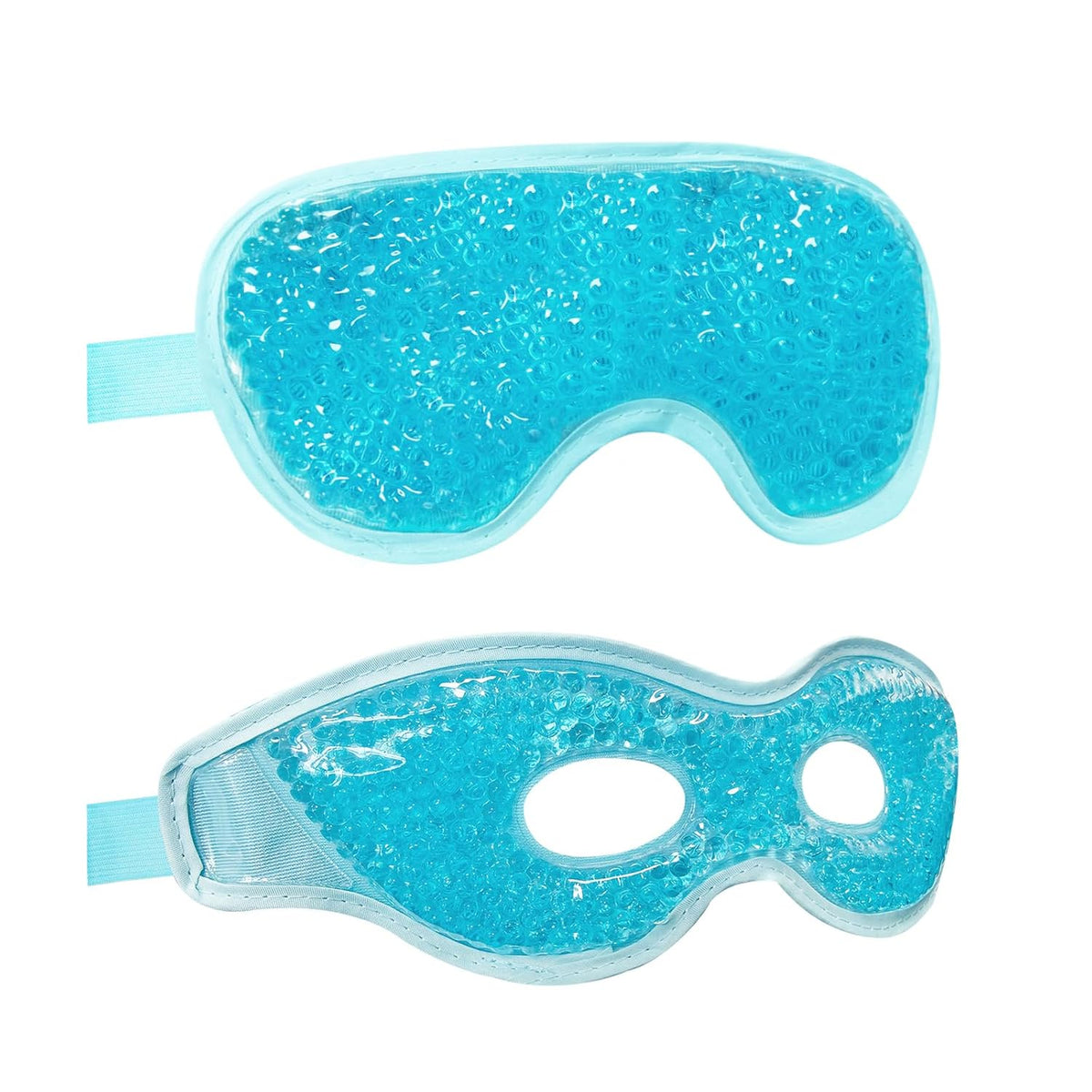 Cooling Eye Mask with Gel Bead 2 Pack Gel Eye Mask Cold Eye Mask for Relaxtion,Puffy Eyes Reusable Cold & Warm Compress for Puffiness,Dry Eyes,Headaches,Migraines,Stress Relief,Post Surgery
