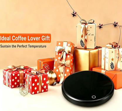 Coffee Mug Warmer, Auto-Shutoff Cup Warmer for Home Office Desk Use, Electric Beverage Warmer Heating Plate（Black ）