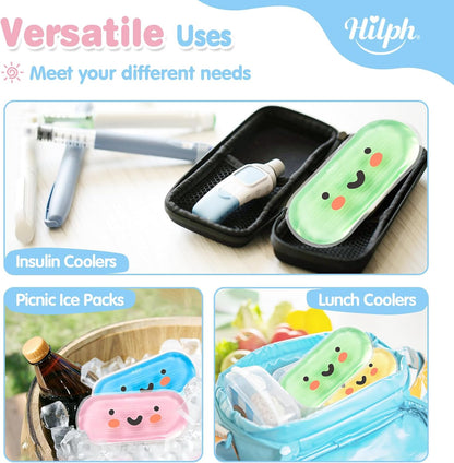 Hilph Kids Ice Packs for Boo Boos, 4 Gel Ice Packs for Injuries Reusable
