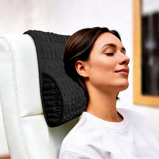 Memory Foam Recliner Neck Pillow. | Breathable pressure relieving ergonomic cushion fits car, sofa, office chair, recliner. Gray,17"W×2.7"D.