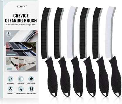 SXhyf Crevice Cleaning Brush - Grout Scrub Brush, House Cleaning Supplies | Small Brushes for Cleaning, Hard Bristle Tile Grout Brush Gap Cleaning Tool for Household Use, Bathroom, Kitchen (3pcs)