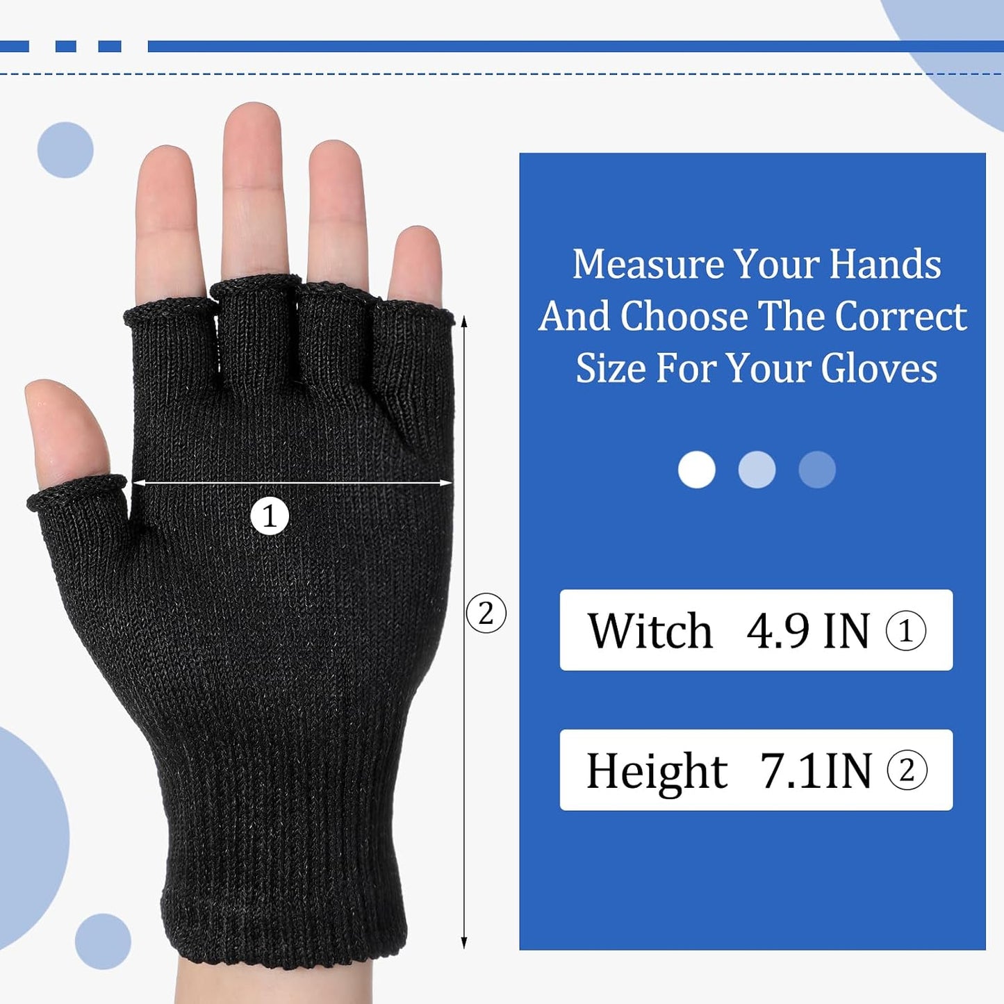Geyoga 2 Pair Fingerless Cut Resistant Gloves Kitchen Cutting Glove Food Grade Gloves for Chef Mandolin Slicing(Grey and Black)