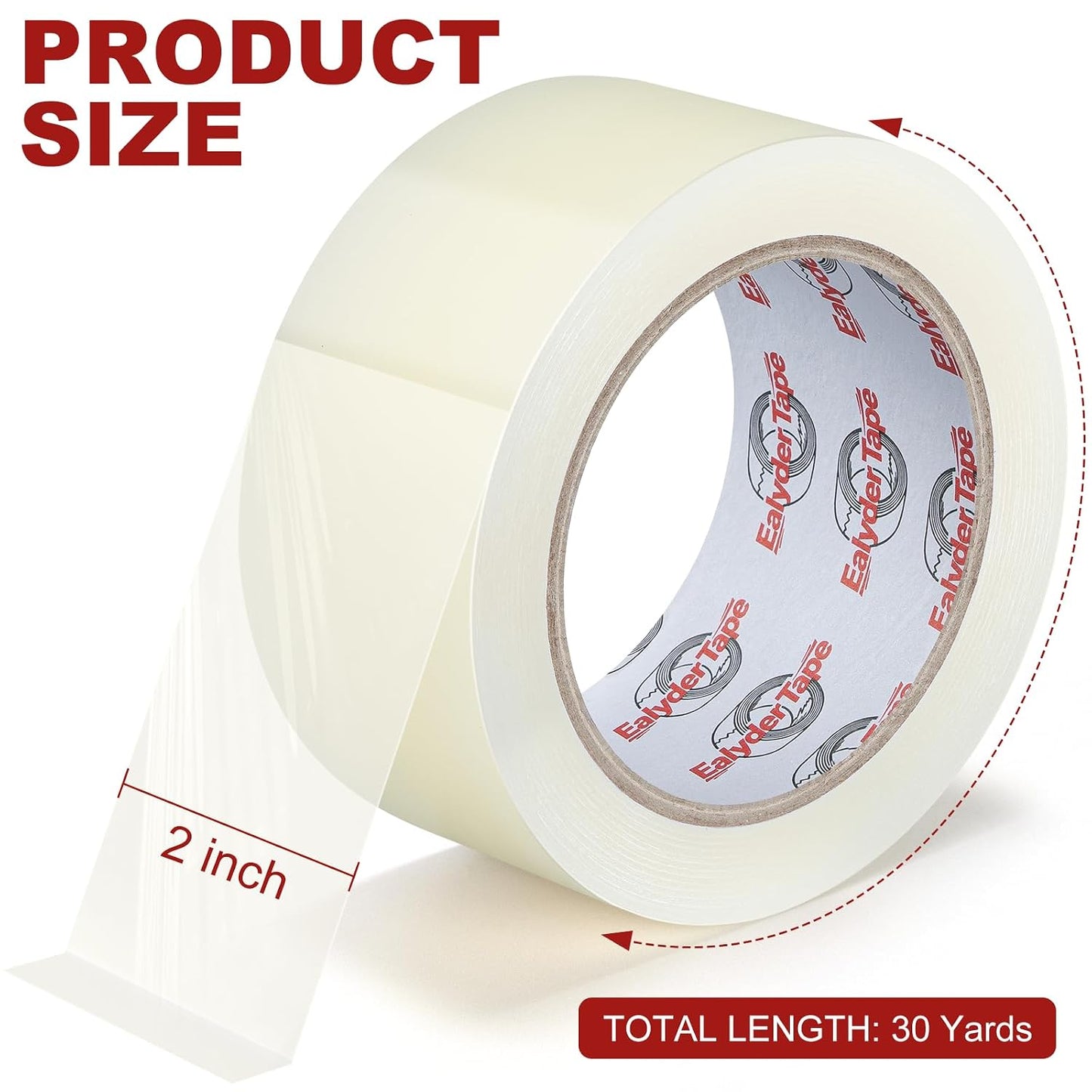 3 Inch x 90 Ft Transparent Window Weather Sealing Tape, Clear Window Draft Isolation Sealing Film Tape, Window Insulation Surface-Safe for Doors Gap Sealing, No Residue, Easy to Remove