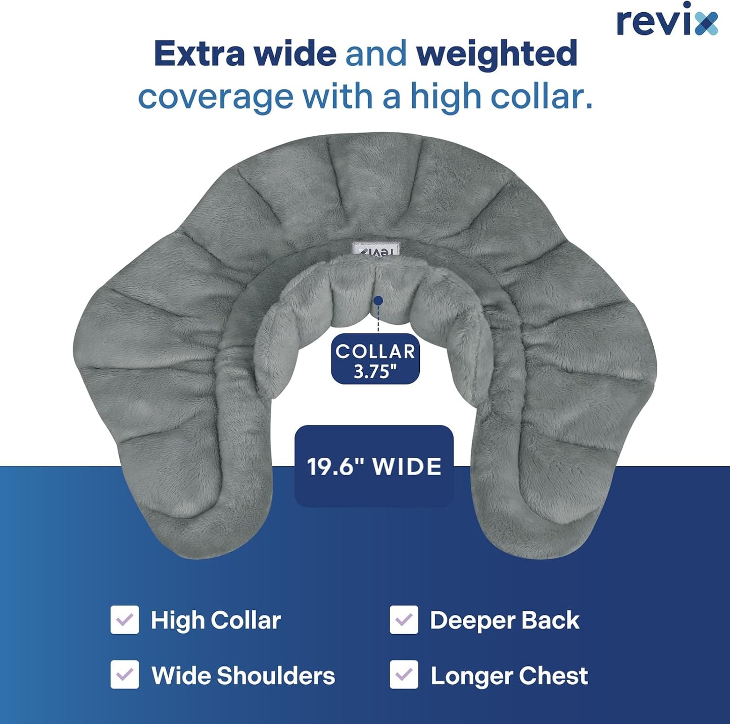 REVIX Microwave Heating Pad for Neck and Shoulders Back, Microwavable Heated Neck Wrap Warmer with Moist Heat, Lavender Aromatherapy Hot and Cold Pack