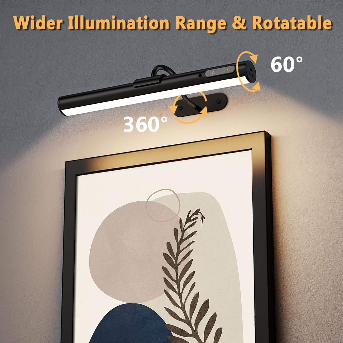 Hapfish Motion Sensor Battery Operated Wall Sconce,Wireless Picture Lights