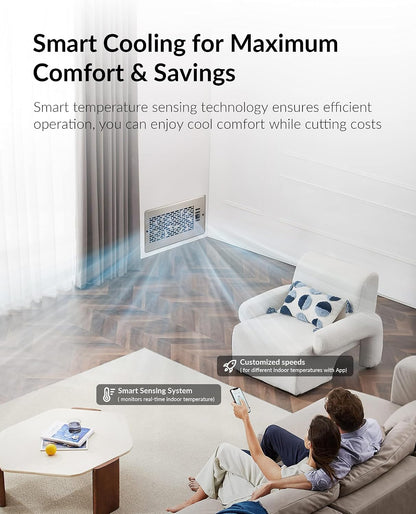 Howeall 4" x 10" Super Quiet Register Booster Fan - Upgrade Smart Register Vent with Ionizer and Dual Intelligent Thermostat Control - Heating Cooling Vent Fan Booster - Charleston Design (ORB)