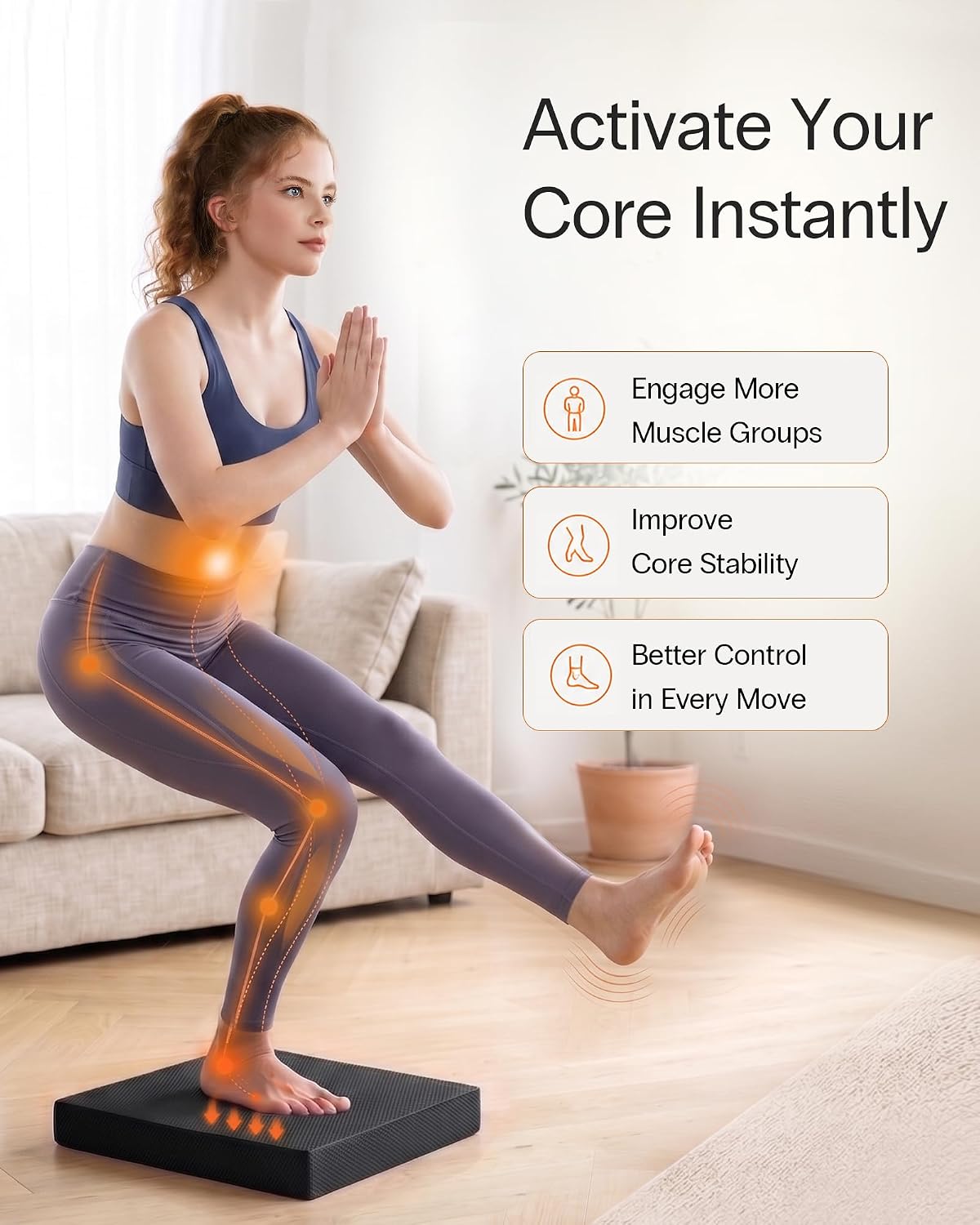 StrongTek Foam Balance Pad, High-Density TPE, 15.8 x 13 x 2 in, Non-Slip | Water-Resistant, Supportive Cushioning, Kneeling Support, Core Strength and Stability Training, Physical Therapy and Yoga
