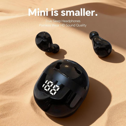 Small Mini Invisible Earbuds Small Mini Headphones Wireless Bluetooth | Low Profile Micro Smallest Tiny Discreet Hidden Earbuds for Work, Invisible Sleep Earphone Ear Buds for Small Ear Canals