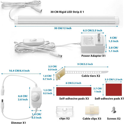 Motion Sensor LED Light Bar Kit. Plug in. Perfect to Work as Motion Activated Lighting for Under Cabinets Closets Wardrobe Hallway Stair Beds Garage Kitchen. 1-Light-Bar. Warm White 3000K
