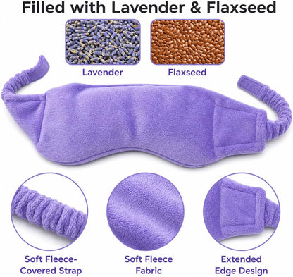 Weighted Lavender Eye Mask for Sleeping, Relaxation, Meditation & Self-Care – Aromatherapy Lavender Eye Pillow – Calming Spa Gift for Women, Men, Mom, Dad