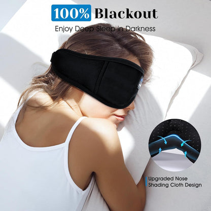 MUSICOZY 3D Sleep Headphones Bluetooth 5.4 Sleep Mask with HD Speakers