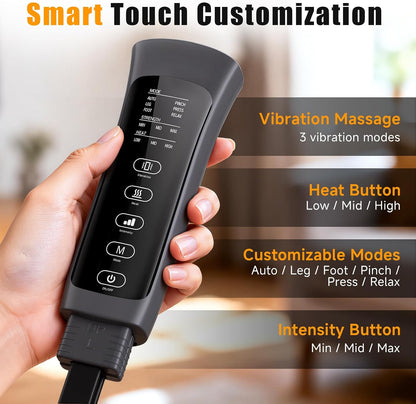Leg Compression Massager with Heat for Circulation and Pain Relief