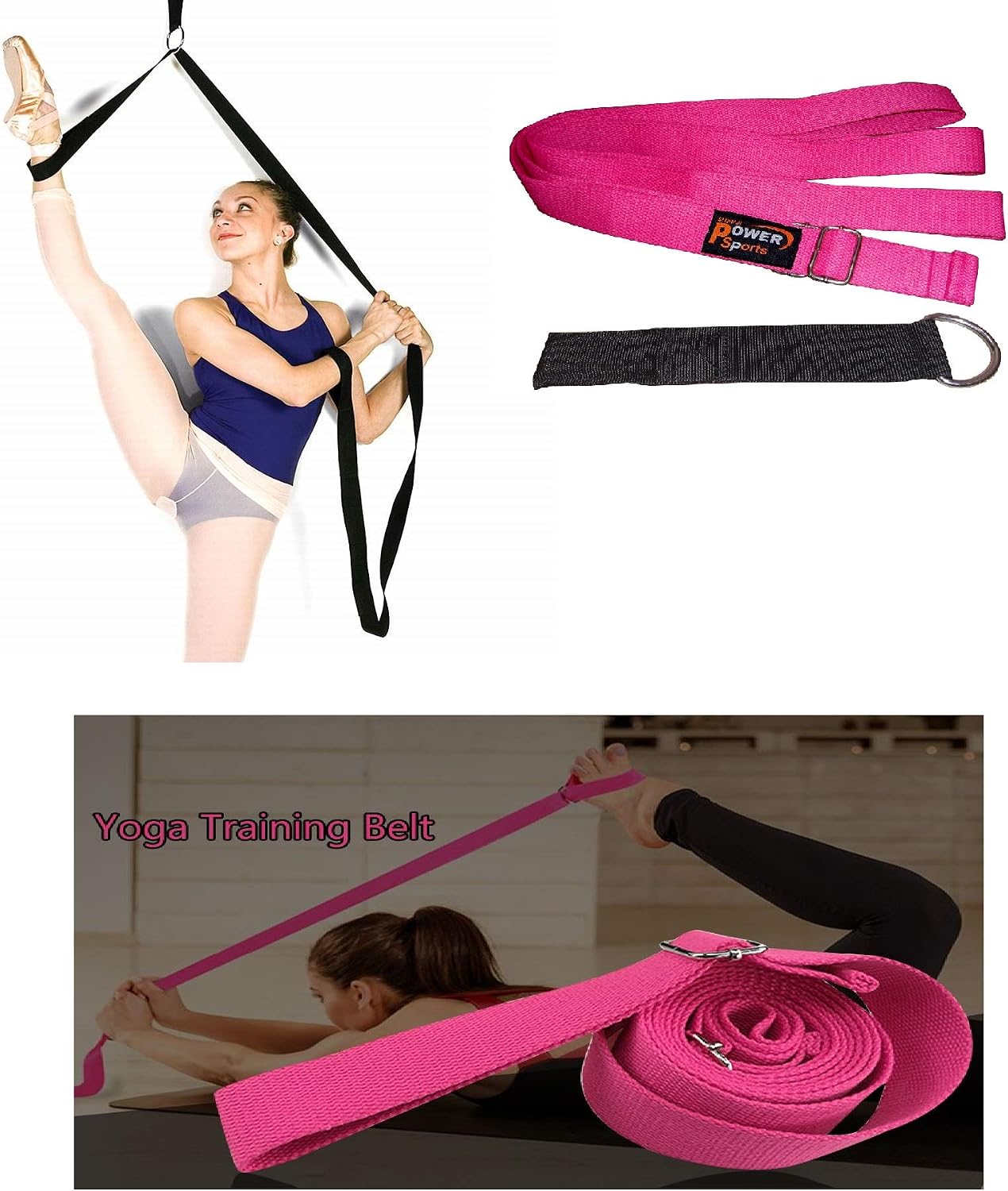 Pink TAO Leg Pulley Leg Stretcher Doorway Mounted Kickboxing Martial Arts Ballet Dance Gymnastics, Stunt Training Home use for The Ultimate Stretch