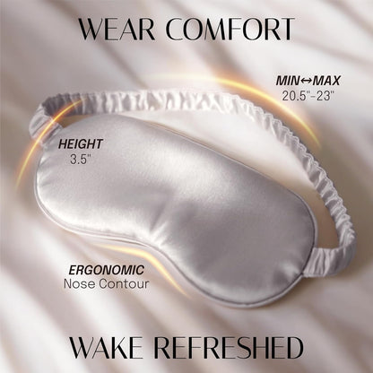 OLESILK 100% Mulberry Silk Sleep Mask for Women - Zero-Pressure Blackout