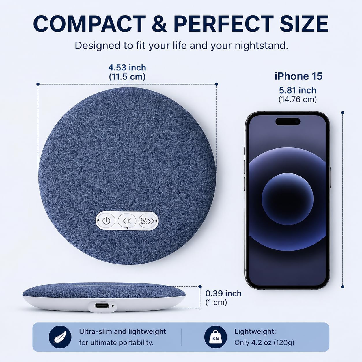 Pillow Speaker for Sleeping, Mini Bluetooth Under Pillow Speaker
