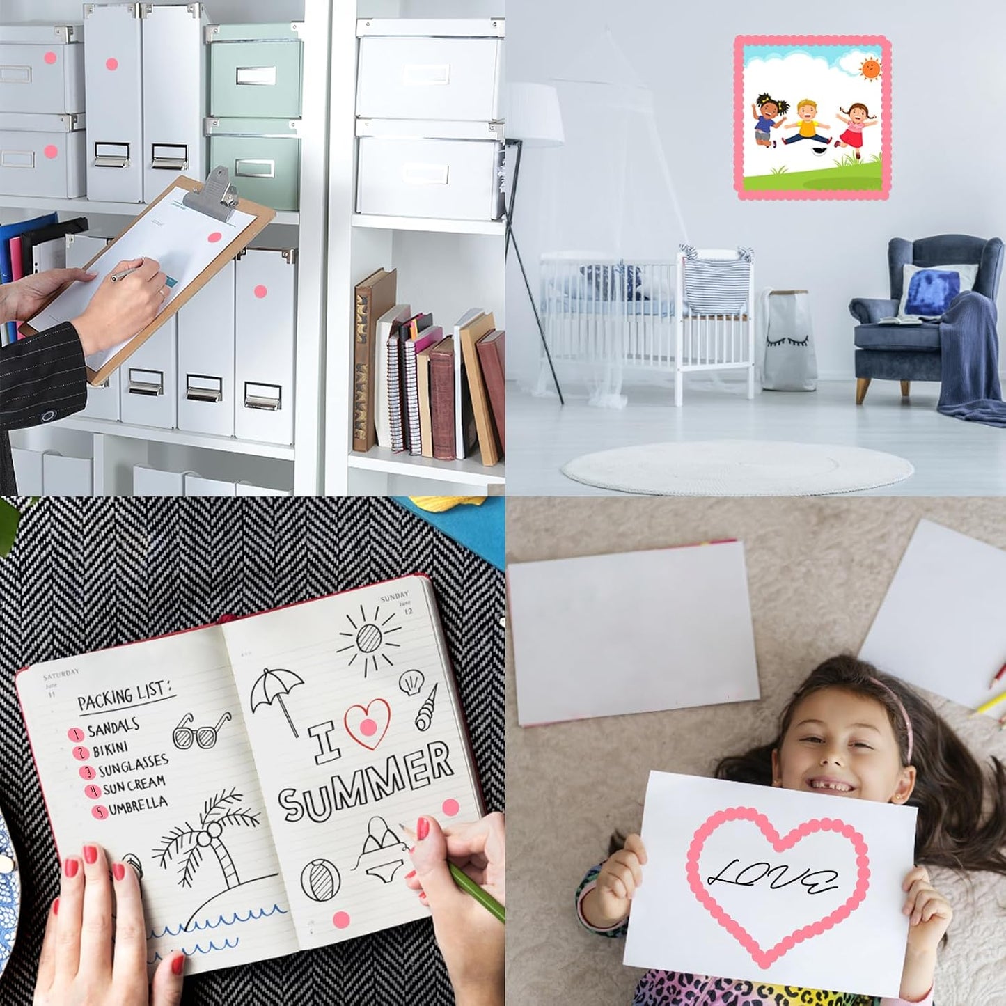 3500 Pieces Dot Stickers, 3/4 inch Color Coding Labels, 10 Color Circle Price Stickers for Office Classroom Student