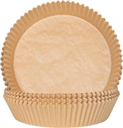 Restaurantware-Pastry Tek 8.1 x 5.5 x 1.8 Inch Air Fryer Liners, 100 Rectangle Air Fryer Baskets - No-Stick Silicone Coating, Unbleached, Food-Grade Paper Liners, For Steamer, Microwave, Oven