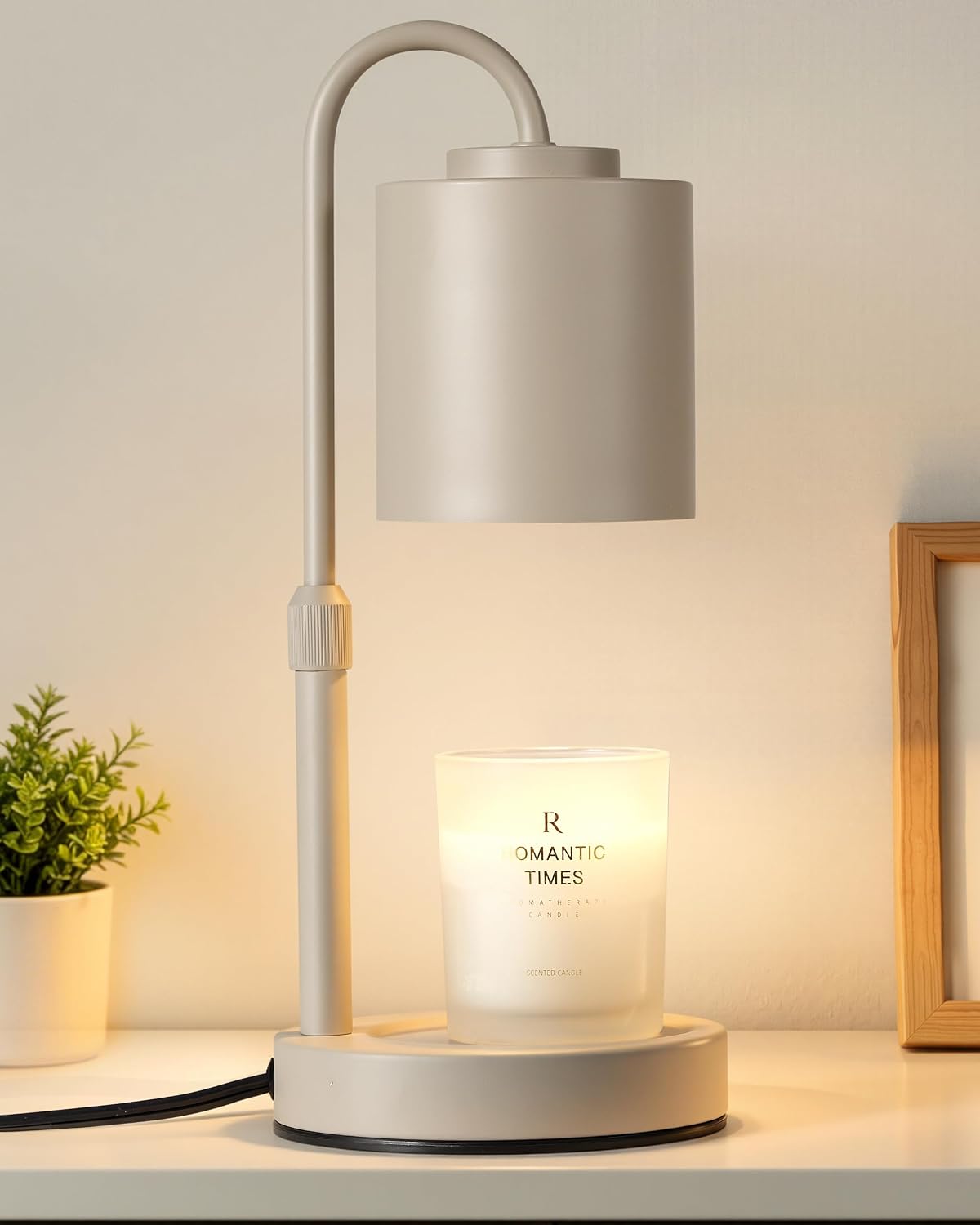 CASTLELIFE Dimmable Candle Warmer Lamp with Timer, Height Adjustable Candle Warmer for Jar Candles, Electric Wax Melt Warmer for Home Decor House Warming Gifts, Birthday Gifts for Women, Black Clear