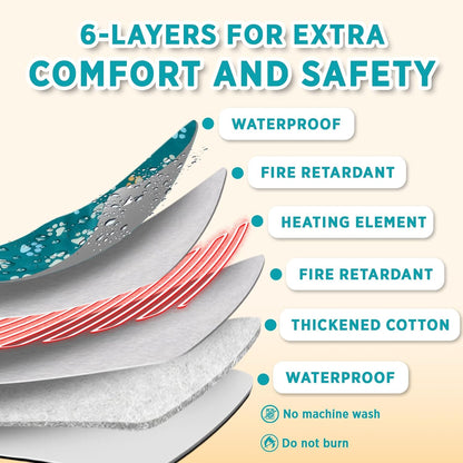 furrybaby Pet Heating Pad for Cats & Dogs,Waterproof,Anti-Bite Warming Mat